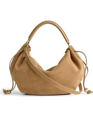 Madewell The Camren Gathered Suede Shoulder Bag - Brown