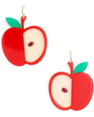 Kenneth Jay Lane Apple Drop Earrings - Red