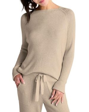 Splendid Georgie Rib Tunic Sweater - Natural