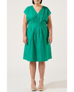Estelle Rebekah Pleated Dress - Green