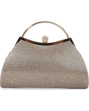 BERNESS Rhinestone Top Handle Bag - Gray