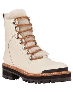 Marc Fisher Izzie Genuine Shearling Lug Sole Boot - Natural