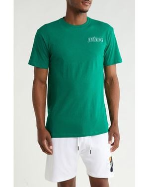 Prince Logo Cotton Blend Graphic T-Shirt - Green
