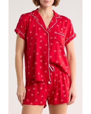 Tommy Hilfiger Piped Trim Pajamas - Red
