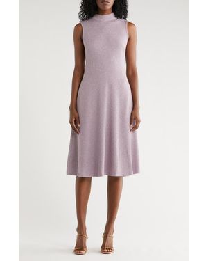 Maggy London Marled Knit Midi Dress - Purple