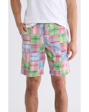 Vintage 1946 Patchwork Madras Flat Front Shorts - Pink