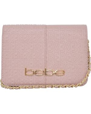 Bebe Ailey Embossed Large Crossbody Bag - Pink