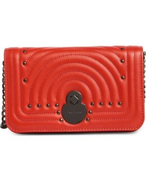 Longchamp Quilted Leather Wallet On A Chain - Red