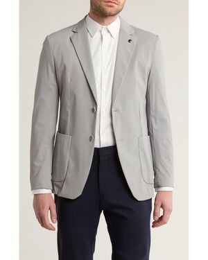 T.R. Premium Slim Fit Pocket Blazer - Gray
