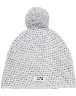 UGG Yarn Pompom Knit Beanie - Gray