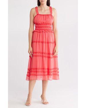 Wishlist Ruffle Tiered Midi Sundress