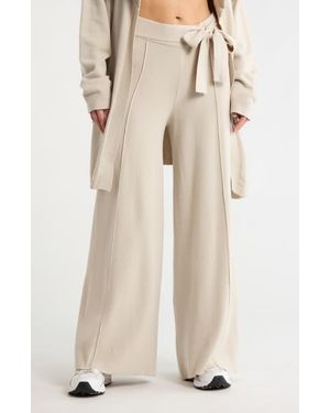 NYDJ Pintuck Knit Wide Leg Pants - White
