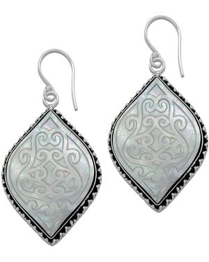 Samuel B. Marquis Mother-Of-Pearl Drop Earrings - Gray