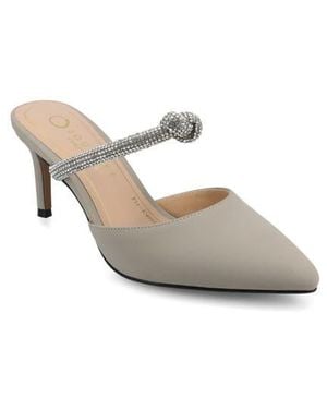 Journee Collection Lunna Mule Pump - Gray