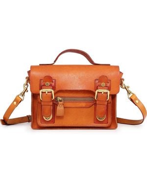 Old Trend Aster Mini Leather Satchel - Orange