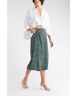 Nordstrom Rack Twist Detail Midi Skirt - Blue