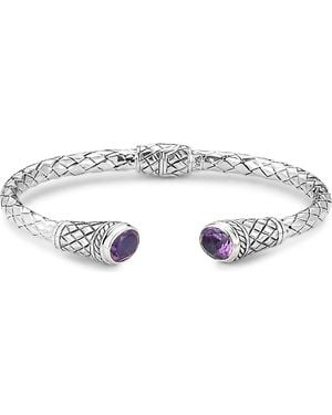 Samuel B. Oval Bangle Bracelet - Purple