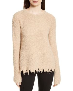 ATM Destroyed Hem Sweater - Natural