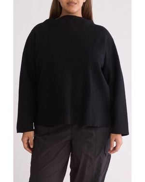 Eileen Fisher Boxy Wool Top - Black