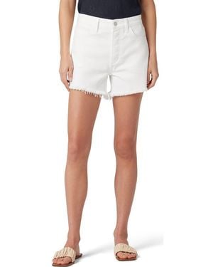 Joe's Jeans The Jessie Frayed High Waist Relaxed Denim Shorts - White