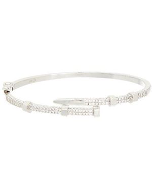 Juvell Pavé Nail Bangle Bracelet - Metallic