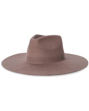 Brixton Primrose Wool Felt Fedora - Brown