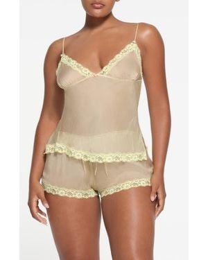 Skims Lace Triangle Silk Camisole - Multicolor