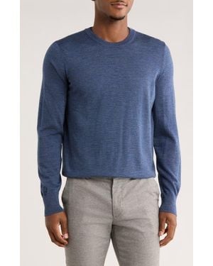 Brooks Brothers Wool Crewneck Sweater - Blue