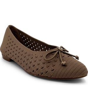 Chelsea Crew Ferry Open Knit Ballet Flat - Brown