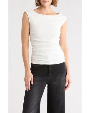 Vigoss Textured Boatneck Tank - White