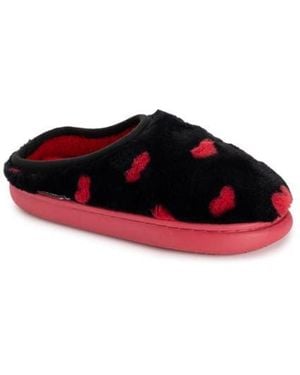 Muk Luks Luan Faux Shearling Clog Slipper - Red
