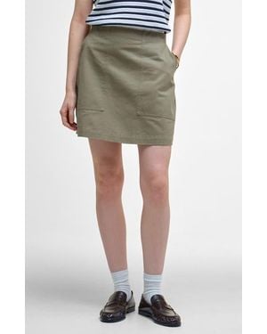 Barbour Cary Cotton Twill Miniskirt - Green