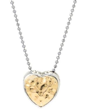 Samuel B. Two-Tone Heart Pendant Necklace - Metallic
