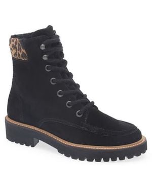 Paul Green Duke Leather Lace-Up Boot - Black