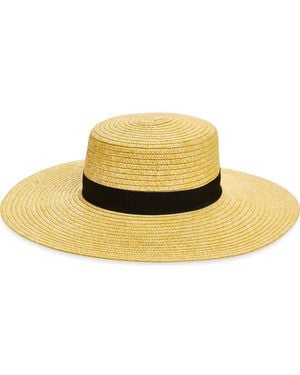 Nordstrom Rack Structured Boater Hat - Yellow