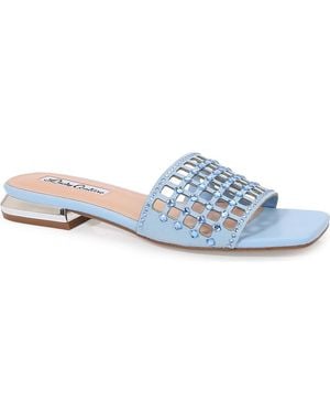 Lady Couture Garden Slide Sandal - Blue