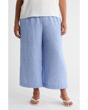 Max Studio Crop Drawstring Pants - Blue