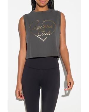Spiritual Gangster Crawford Lovers Club Crop Tank - Black