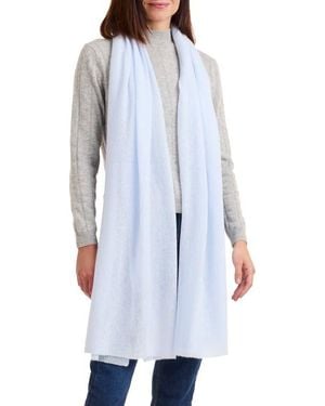 Amicale Cashmere Featherweight Scarf - Blue
