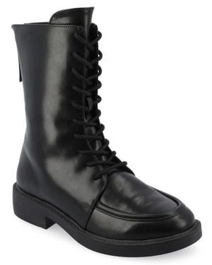 Journee Collection Nikks Combat Boot - Black