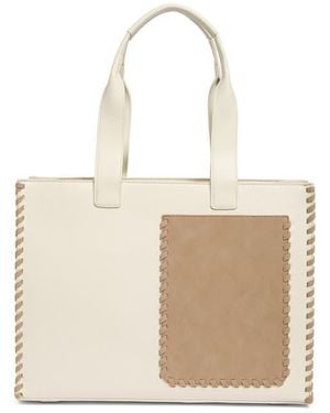 BCBGMAXAZRIA Whipstitch Tote Bag - Natural