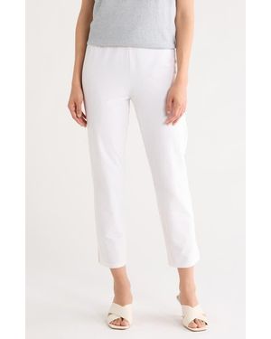 Eileen Fisher High Waist Slim Crop Pants - White
