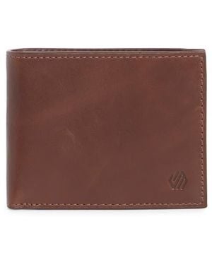 Johnston & Murphy Hunter Glazed Leather Bifold Wallet - Brown