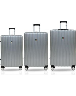 TUCCI Baratro Hardshell 3-Piece Spinner Luggage Set - Gray