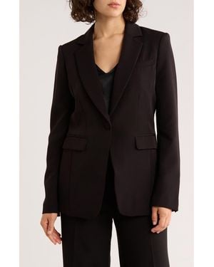 DKNY One-Button Suit Blazer - Black