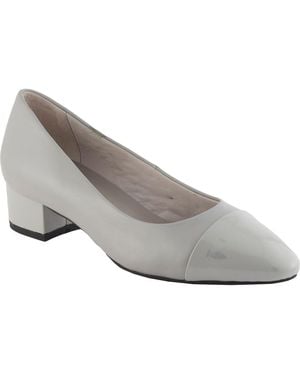 David Tate Colette Cap Toe Pump - Gray