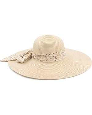 Surell Bow Bell Straw Hat - Natural