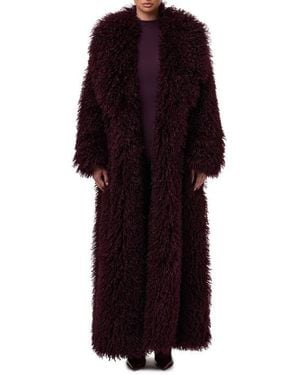 Naked Wardrobe Faux Shearling Coat - Multicolor