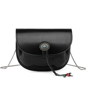 Old Trend Leather Chain Crossbody Bag - Black