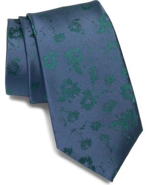 Calvin Klein Floral Woven Tie - Blue
